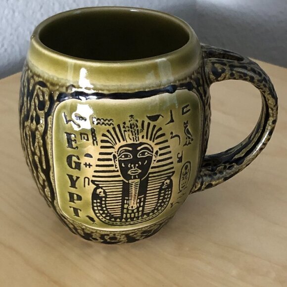 P.S. Industrial Egypt Mug - Tutankhamun & Hieroglyphics - Picture 1 of 6